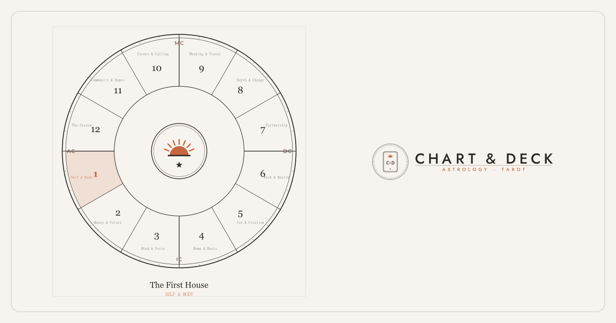 The 1st House in Astrology: Identity, Self, and How You Begin 1 The wheel of twelve astrological houses with the 1st house highlighted